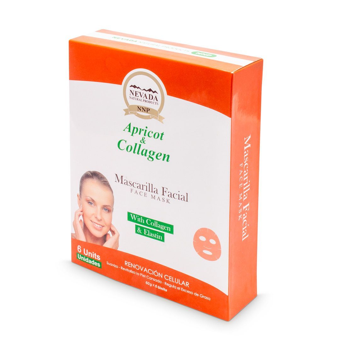 Mascarilla Cristal Apricot y Colageno Caja x6 - Imagen 2
