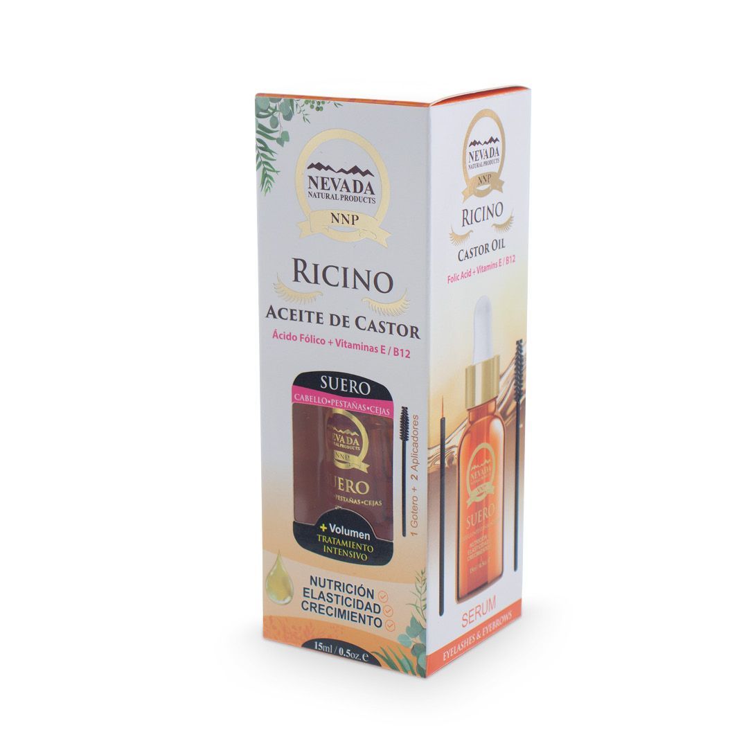 Suero Para Cejas Y Pestañas Con Aceite De Ricino