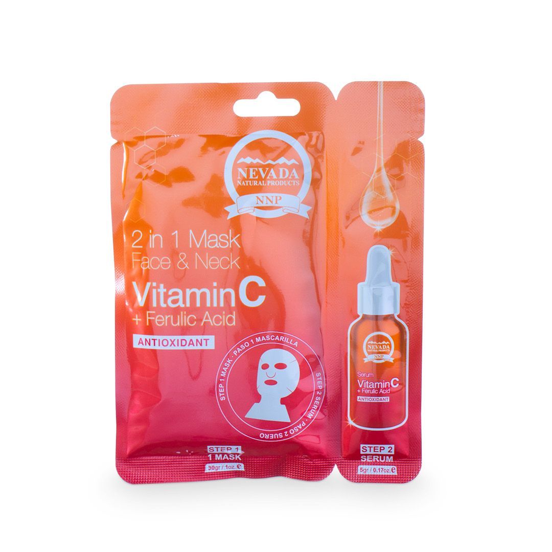 Mascarilla Facial Vitamina C + Acido Ferulico Antioxidante - Imagen 2