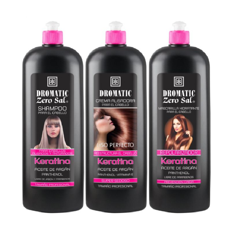 DROMATIC KIT ALISADOR KERATINA X 1000 ML
