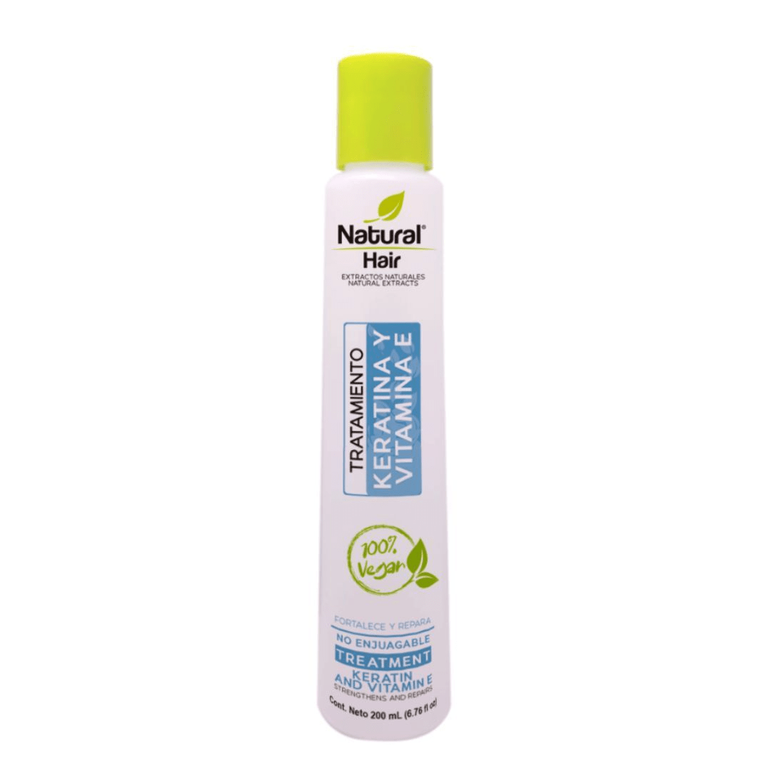 NATURAL HAIR TTO KERATINA Y VITAMINA E X200ML NO ENJUAGABLE