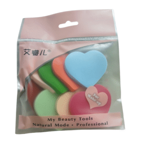 Esponjas de Maquillaje en Forma de Corazón, 8 pzas, Colores